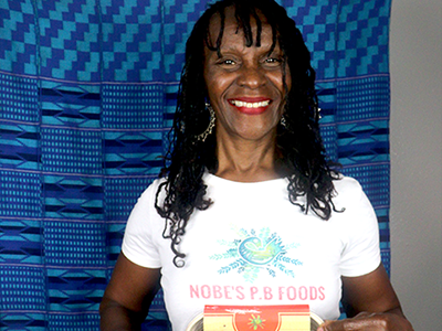 Synovia Jones, the founder of Nobe's P.B. Foods