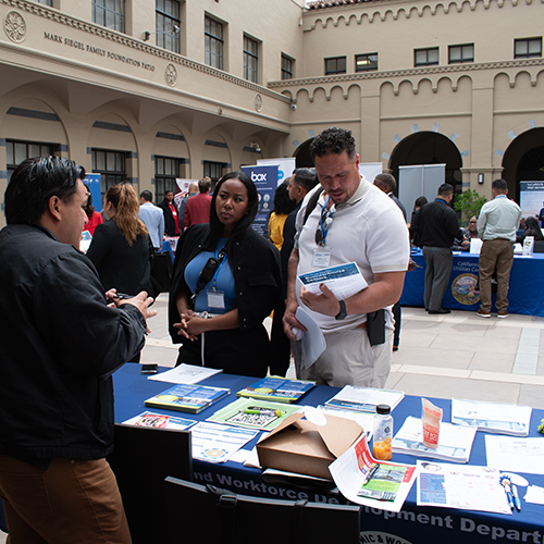 Local business owners speak with government agencies represented at the ProcureLA Summit, and learn about procurement processes for the City of LA
