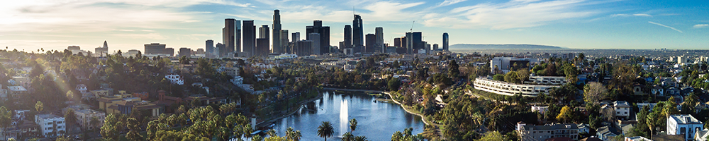 Panaramic View of Downtown Los Angeles from historic Echo Park; by Hal Bergman, iStock by Getty Images